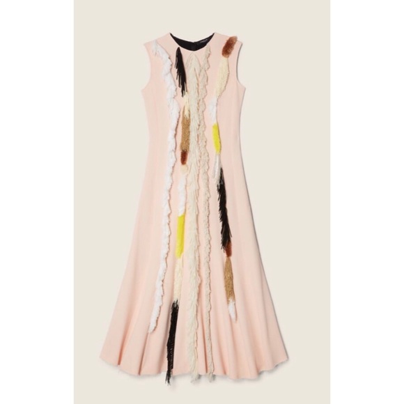 Derek Lam - Sleeveless Embroidered Fringe Dress